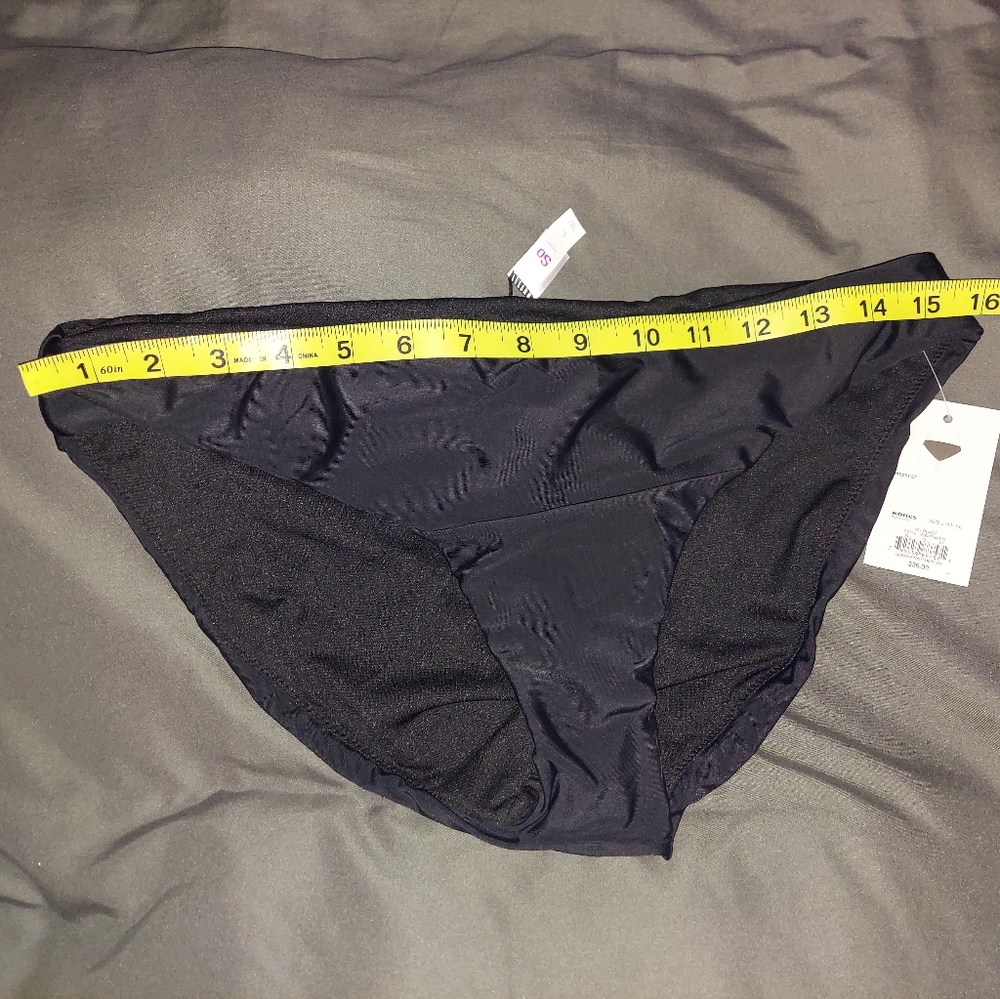 SO (Kohls) brand black bikini bottom size L